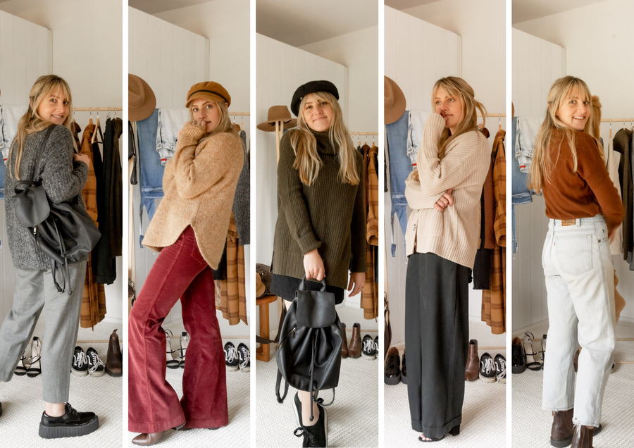 Playing Dress up with a friend and styling our knitwear