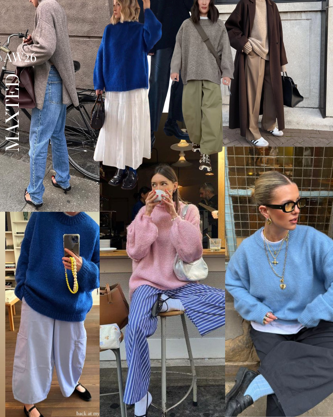 Soft oversized knitwear for winter layering