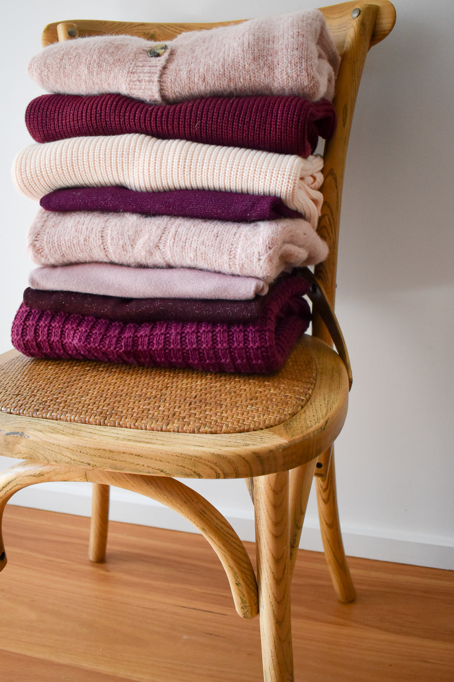 Autumn Women's Knitwear in Berry Tones