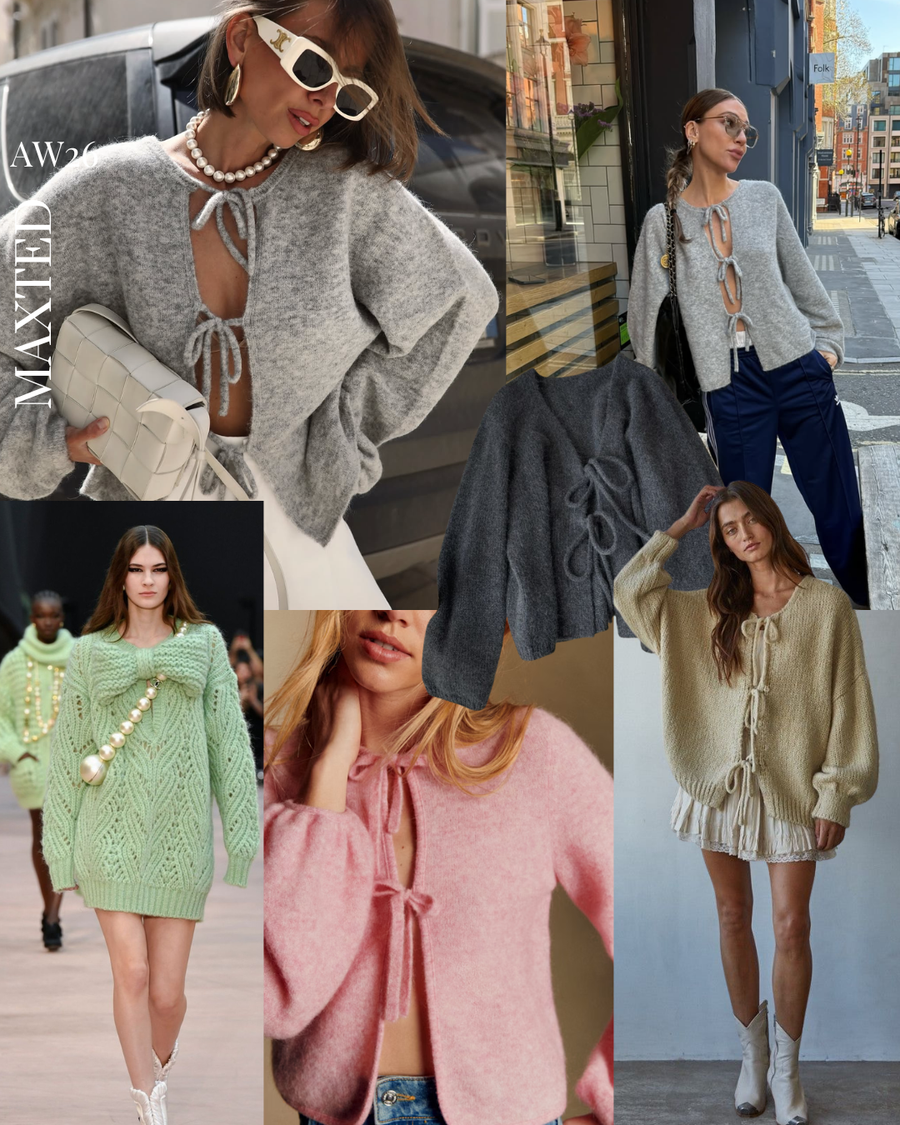 The bow in knitwear: a history of the detail that keeps returning