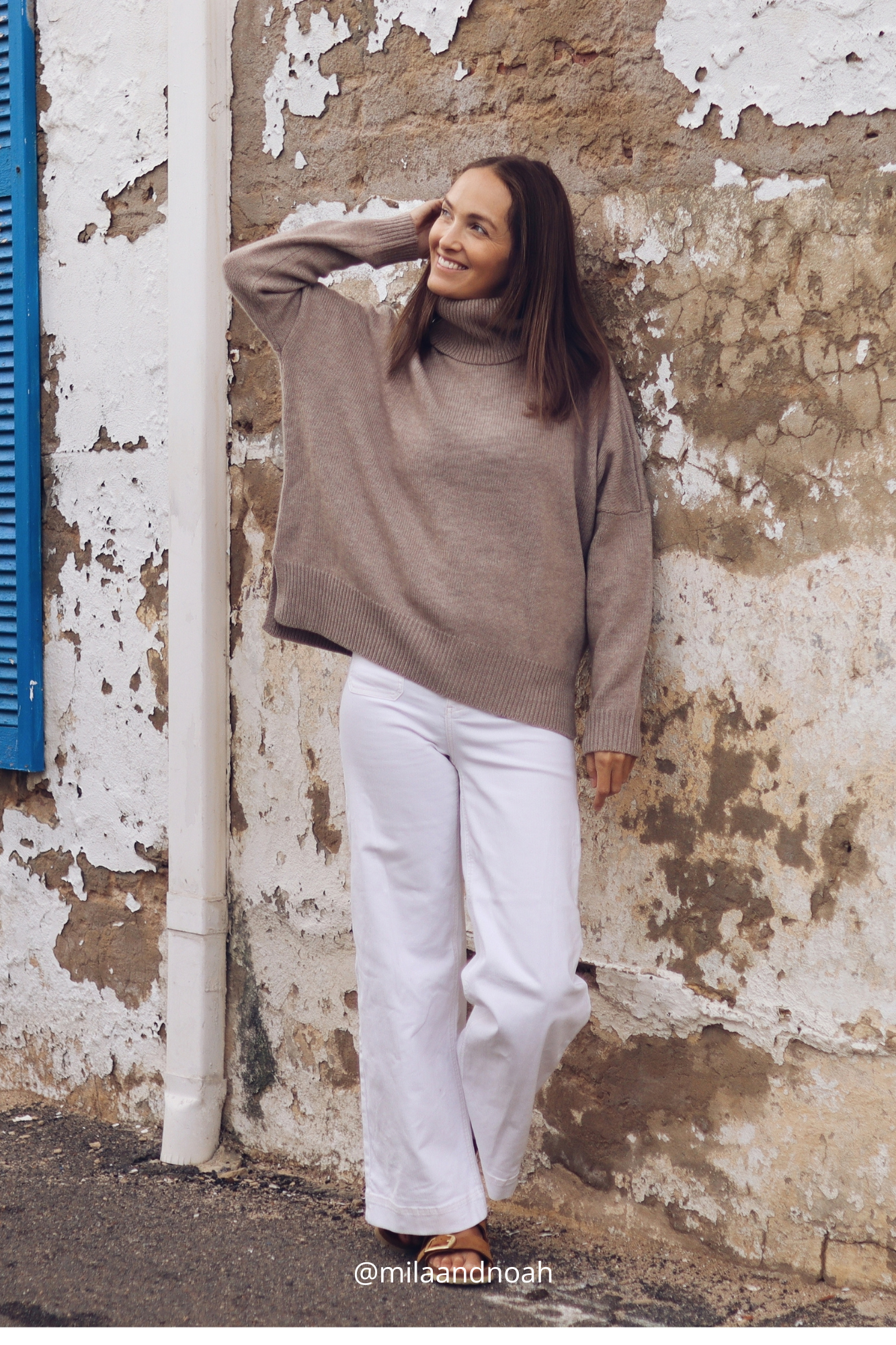 Merino Oat Andie Roll Neck