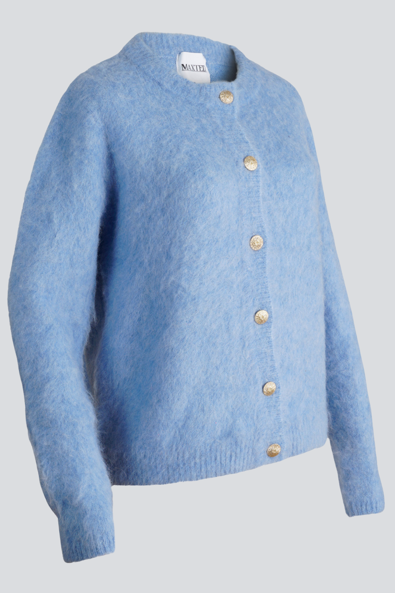 Blue Brushed Cardigan