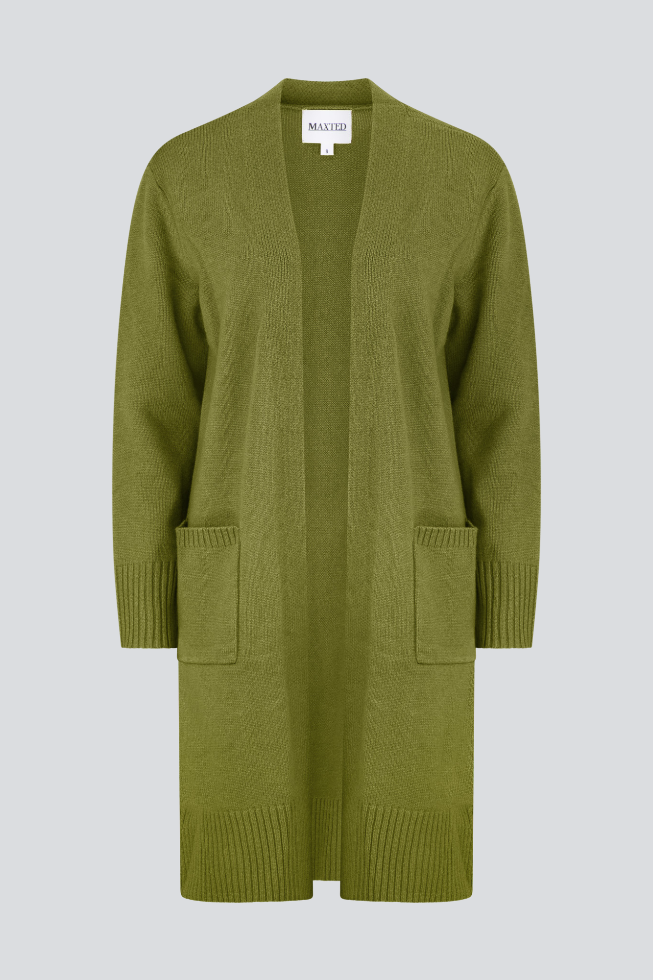 Pistachio Merino Long Line Cardigan