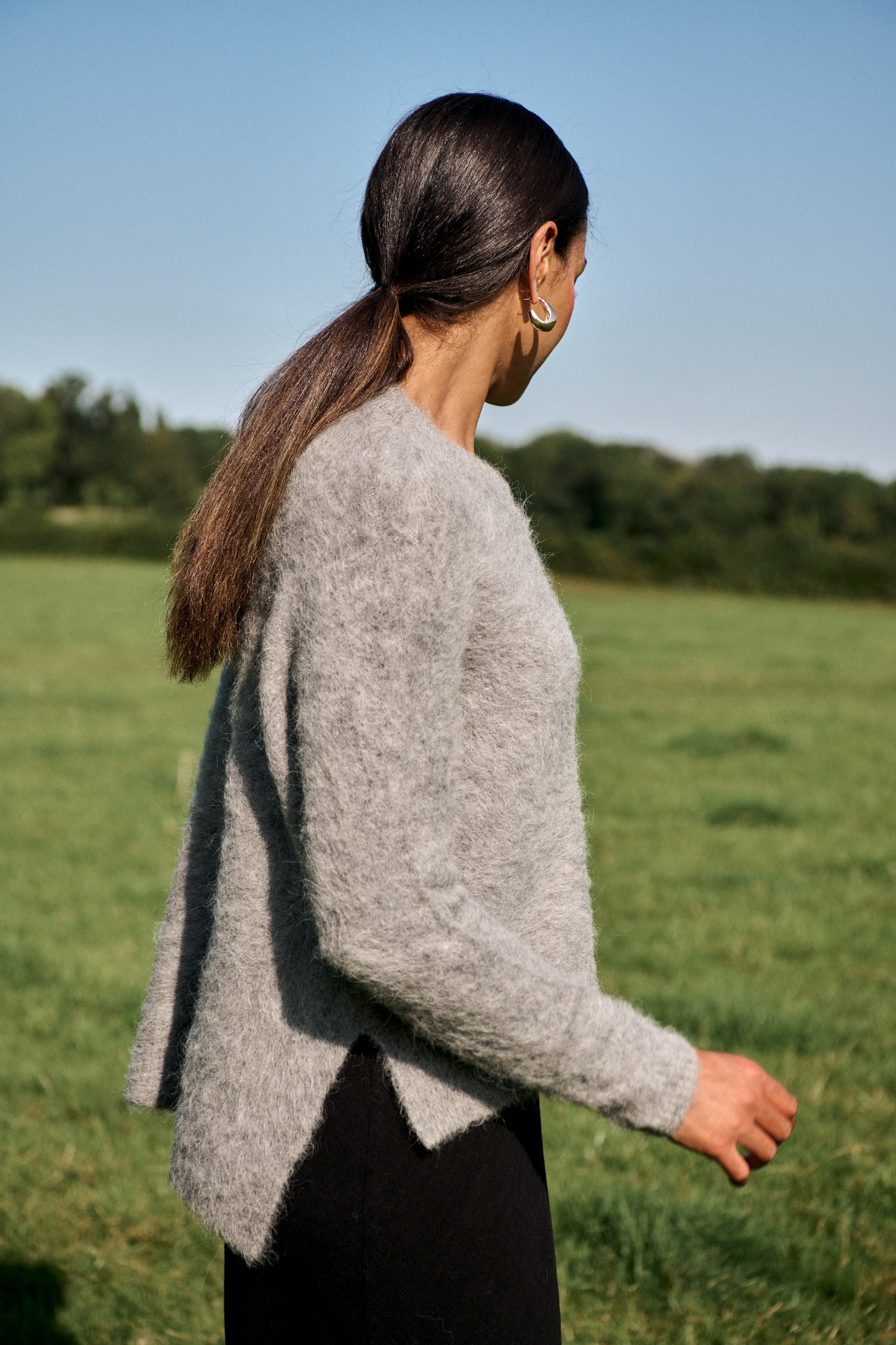 Charcoal Brushed Pullover