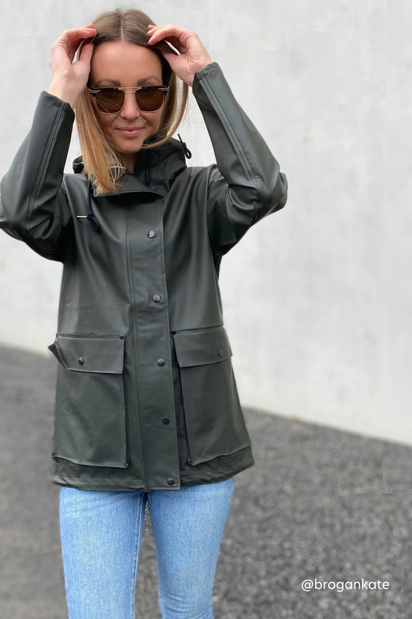 Hunter Green Raincoat