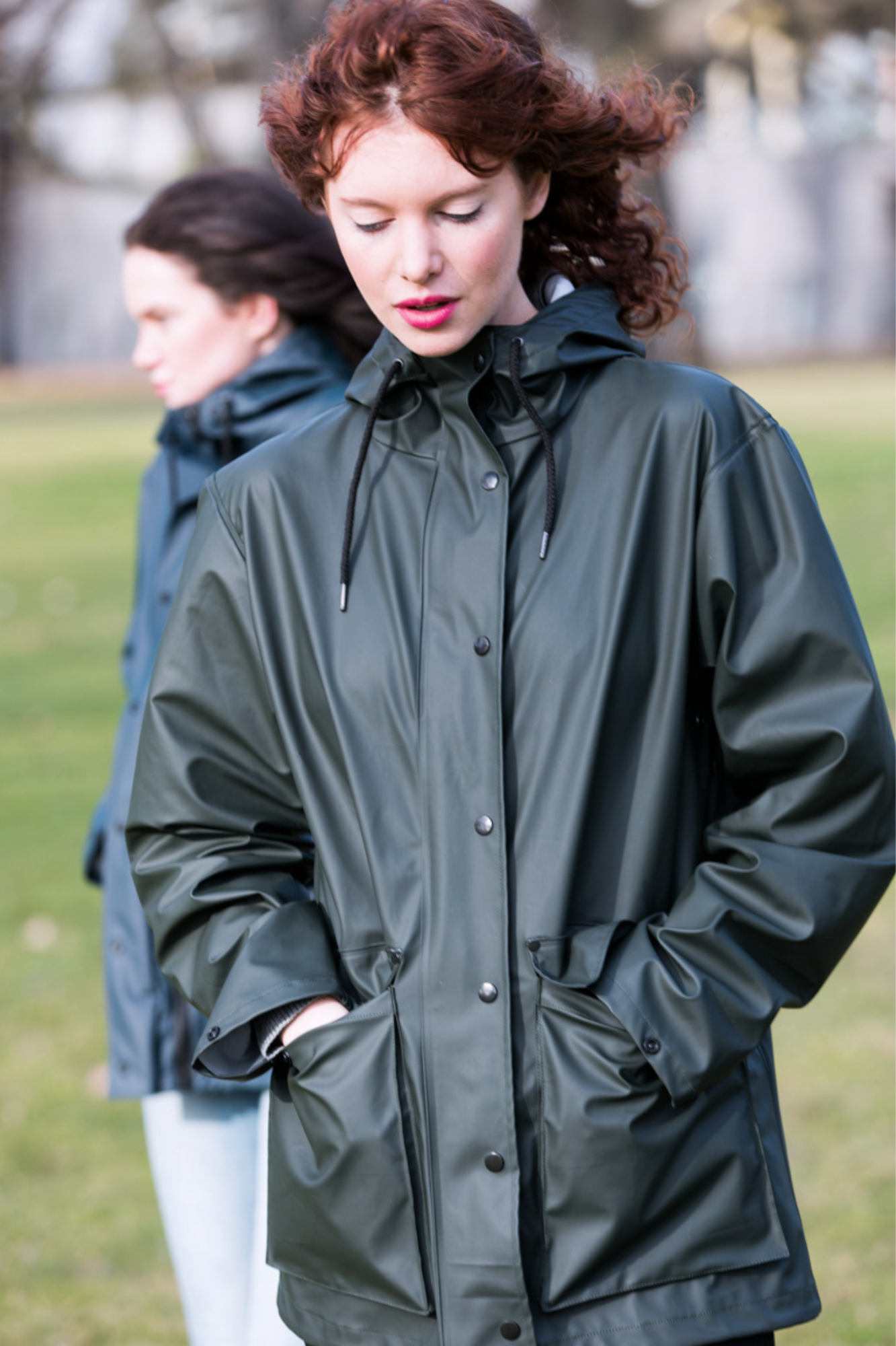 Hunter Green Raincoat