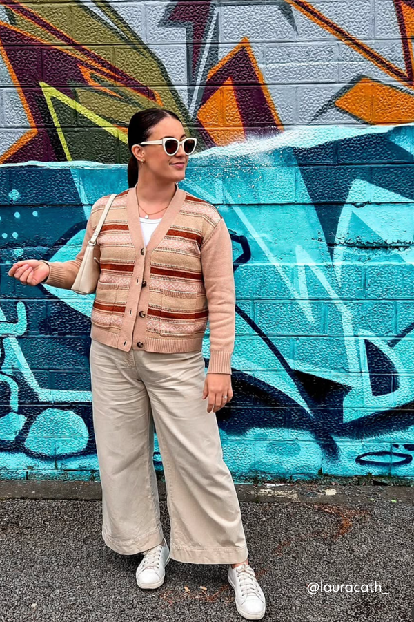 Oat Fairisle Button Down Cardigan