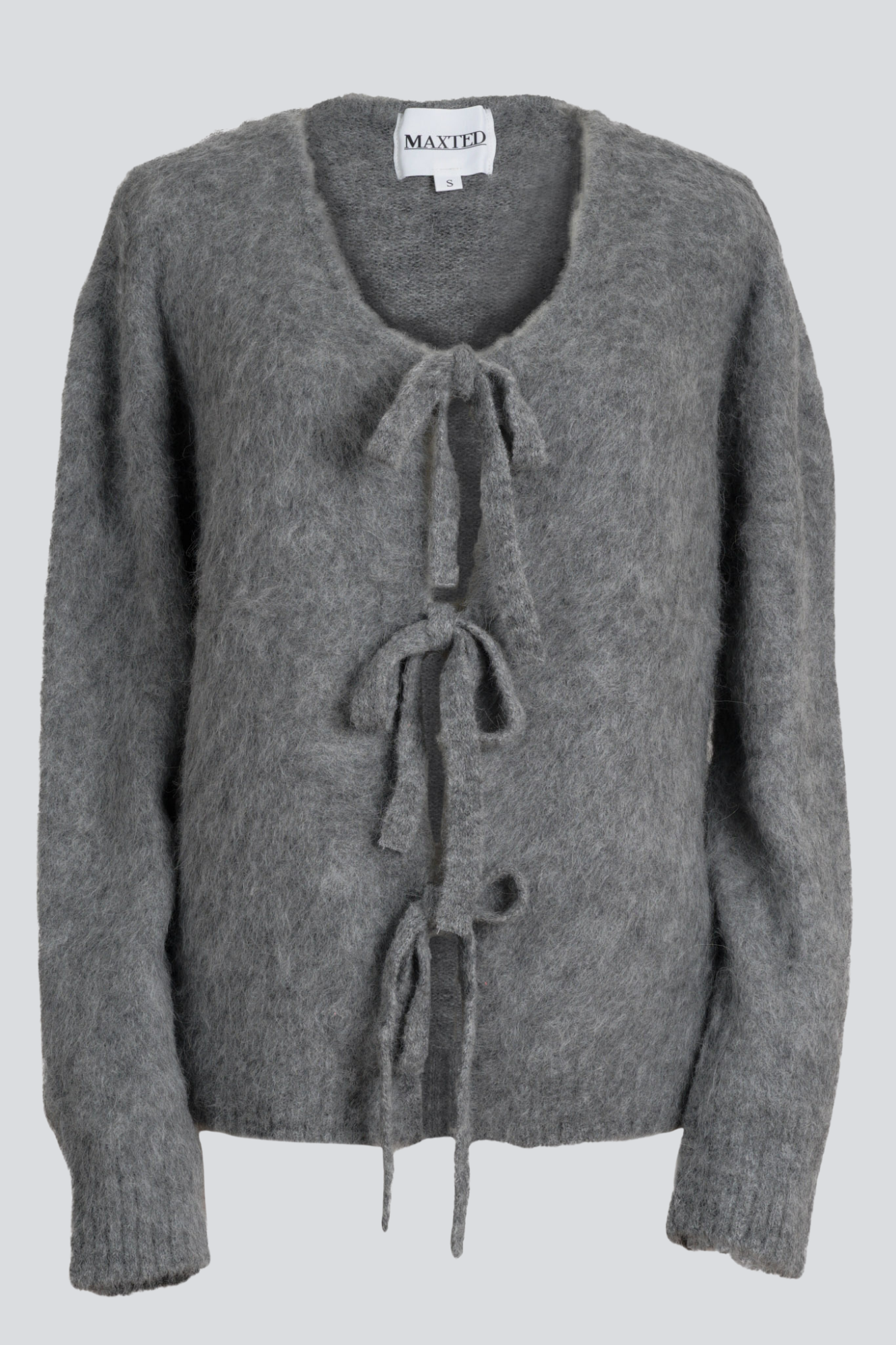 Charcoal Bow Cardigan