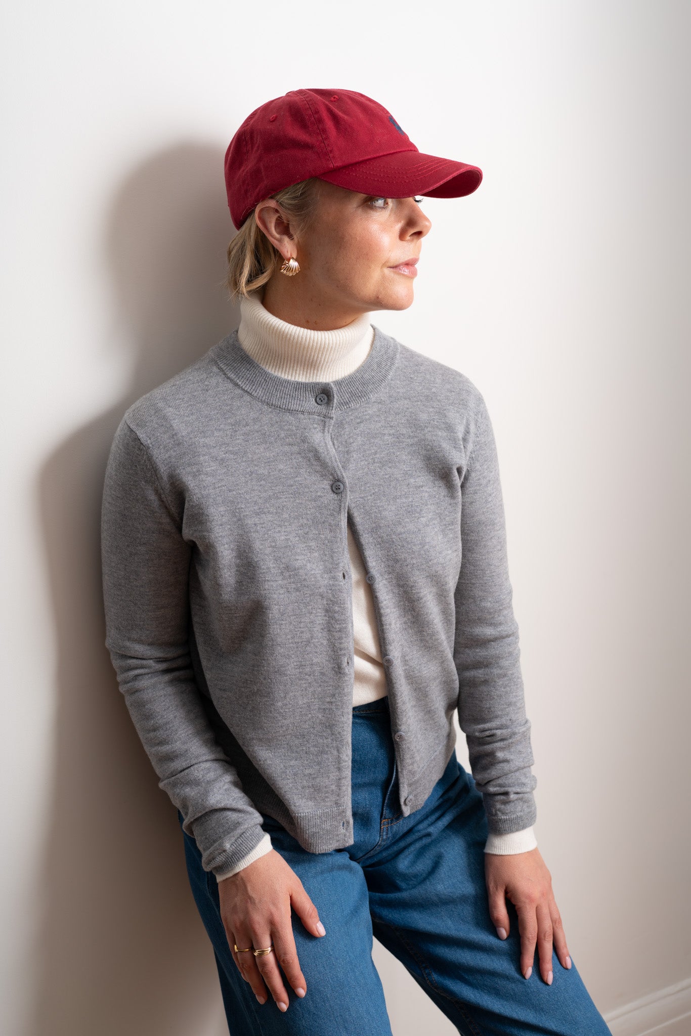 Charcoal Merino Fine Cardigan