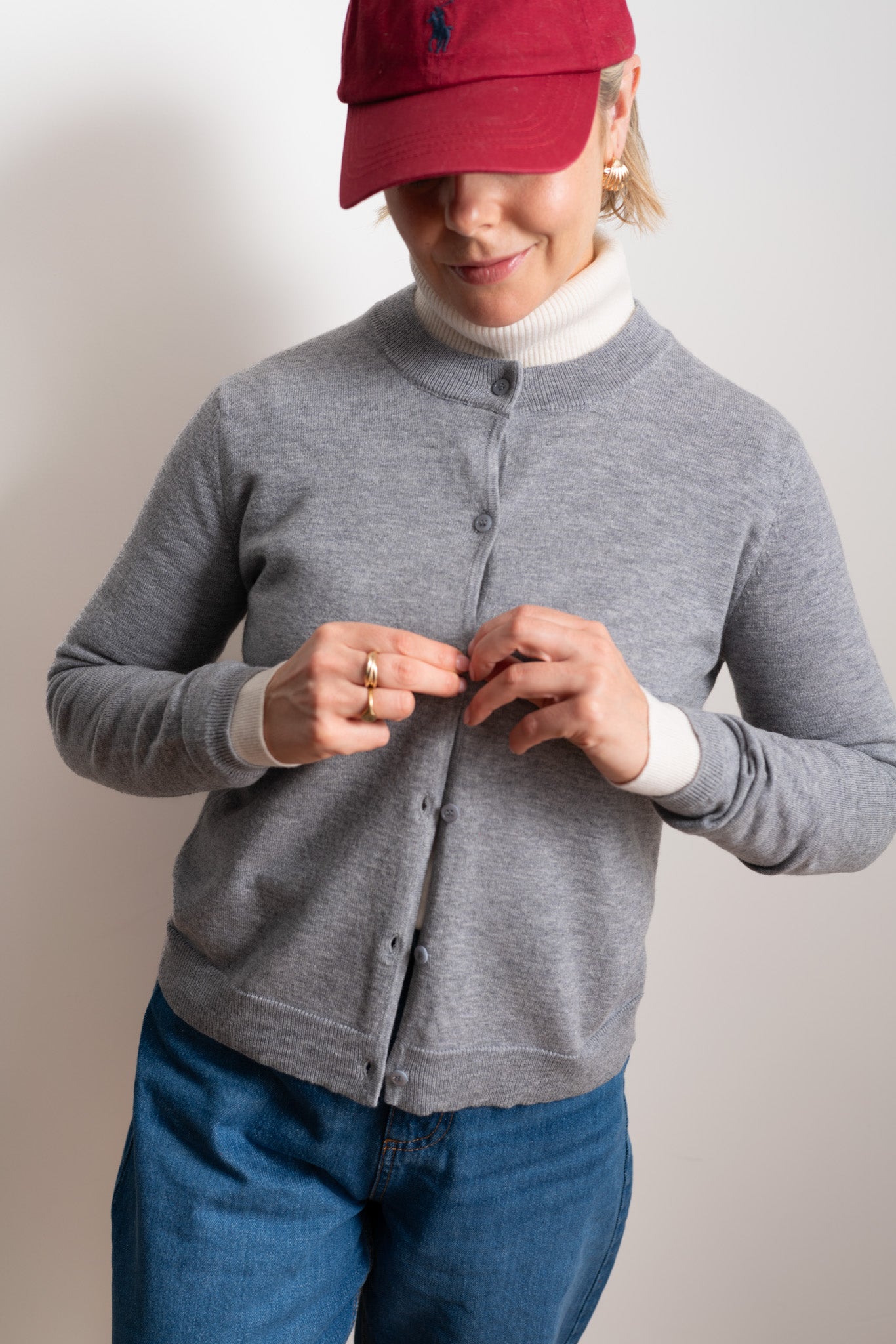 Charcoal Merino Fine Cardigan