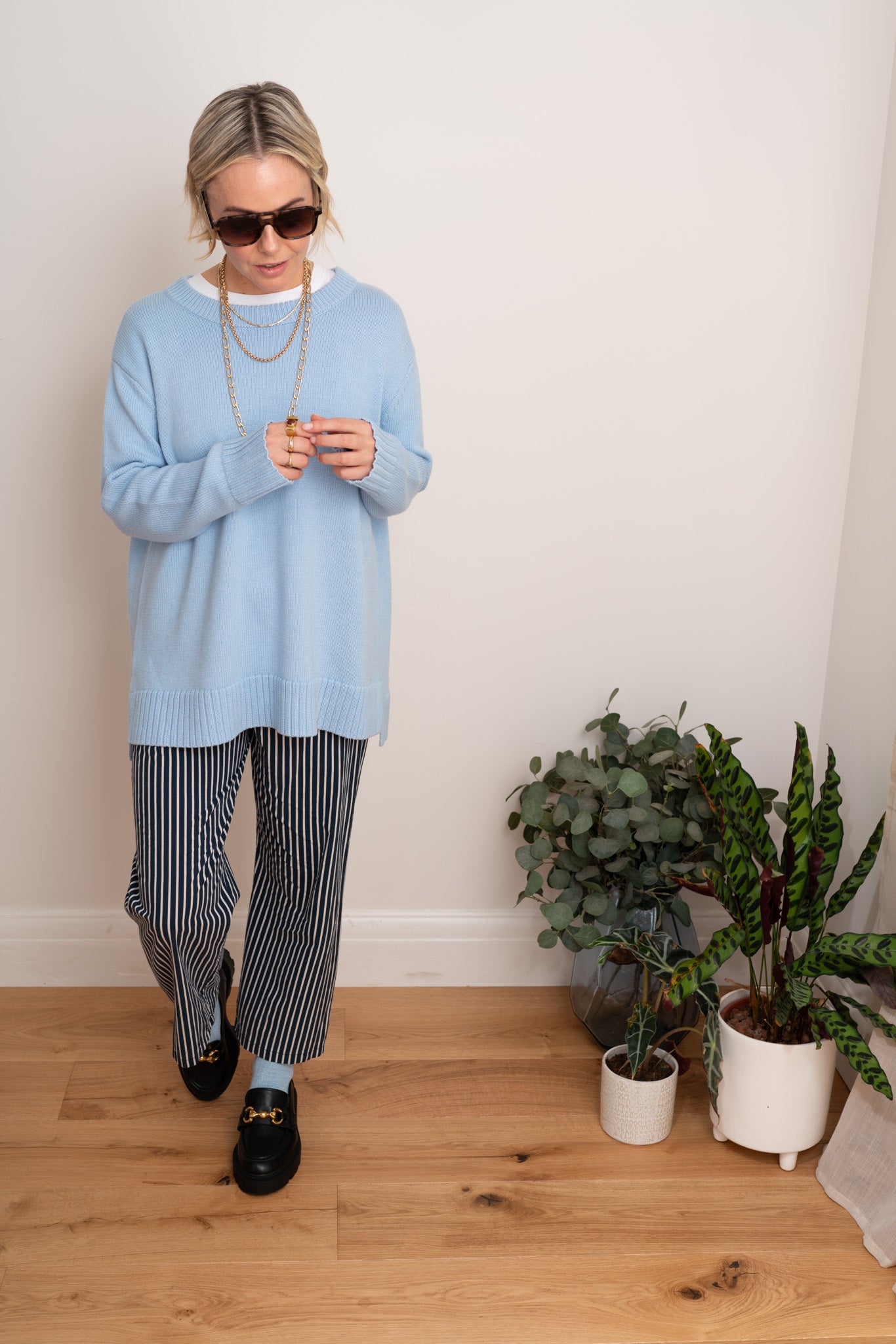 Pale Blue Willow Pullover