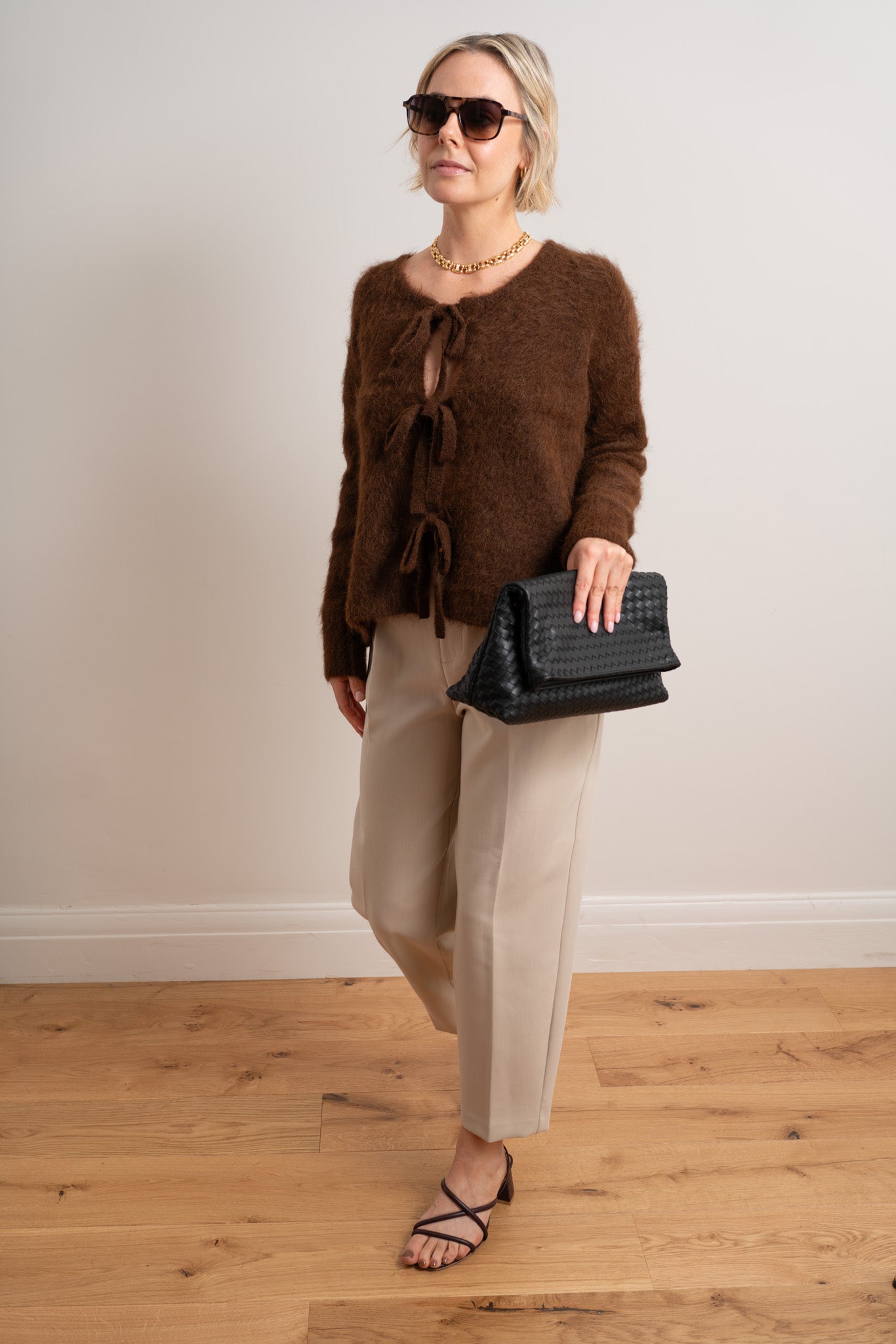 Chocolate Bow Cardigan