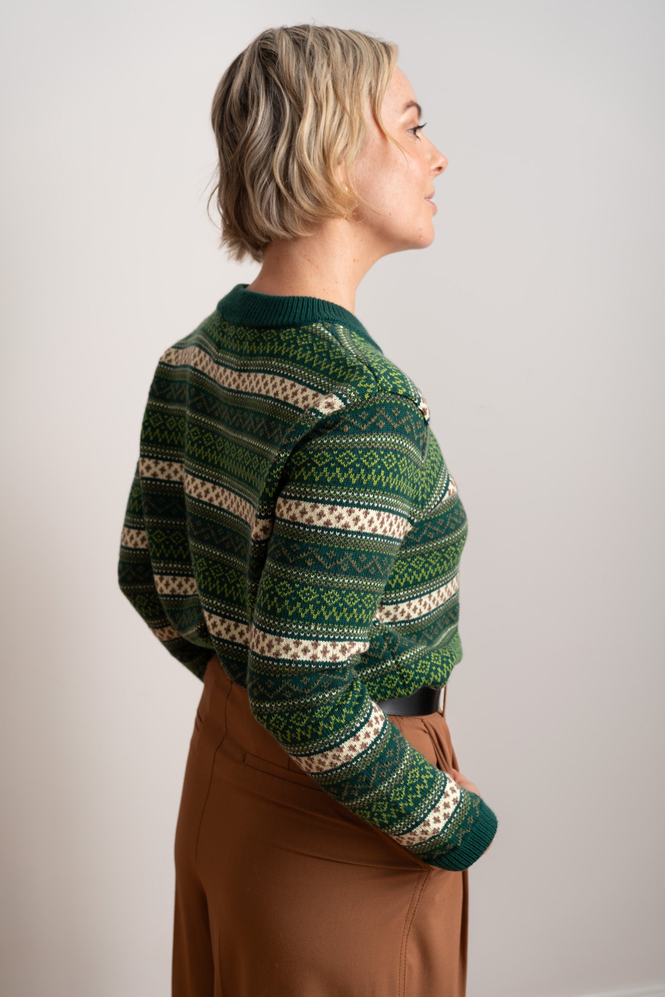 Green Fairisle Ruby Cardigan