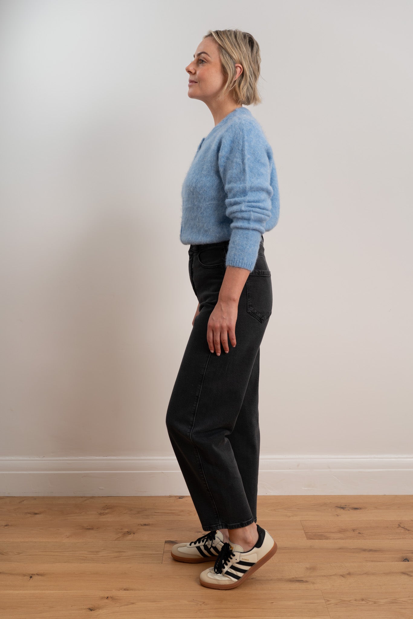 Blue Brushed Cardigan