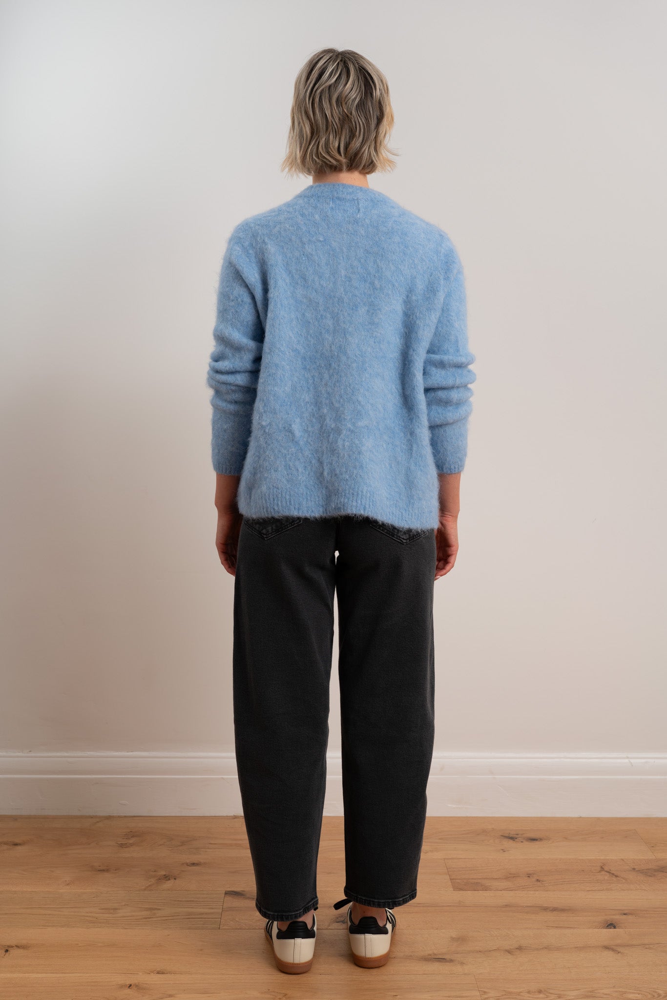 Blue Brushed Cardigan