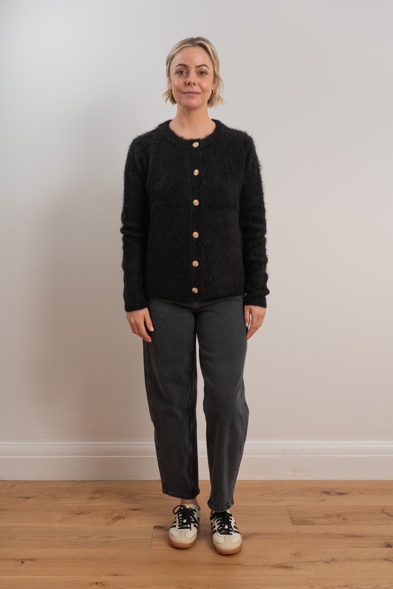 Black Brushed Cardigan